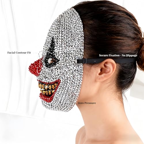 Masque de clown à strass de qualité supérieure pour soirée