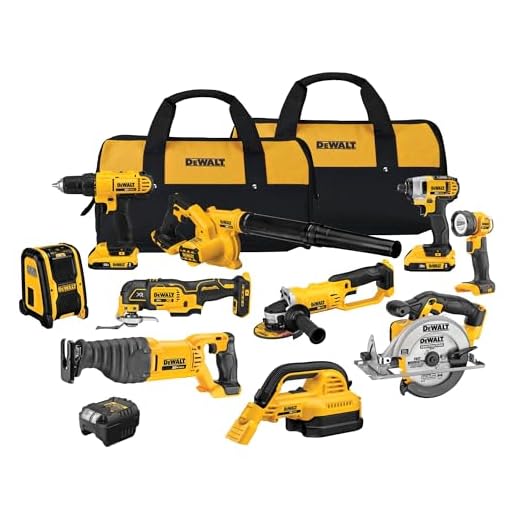 DEWALT 20V MAX Power Tool Combo Kit, 10-Tool Cordless Power Tool Set with 2 Batteries and Charger (DCK1020D2)