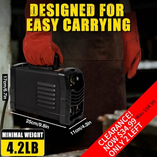 Image of Portable 200A ARC Stick Welder with 25 Electrodes-Clearance! IGBT Inverter, Hot Start & Anti-Stick - Complete DIY Starter Kit for Home Projects (110V)-Only $34.99