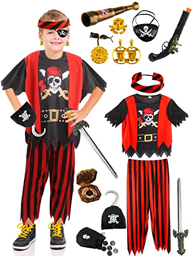 Disfraz de Pirata Infantil Capitán para Niños y Niñas miniatura 1