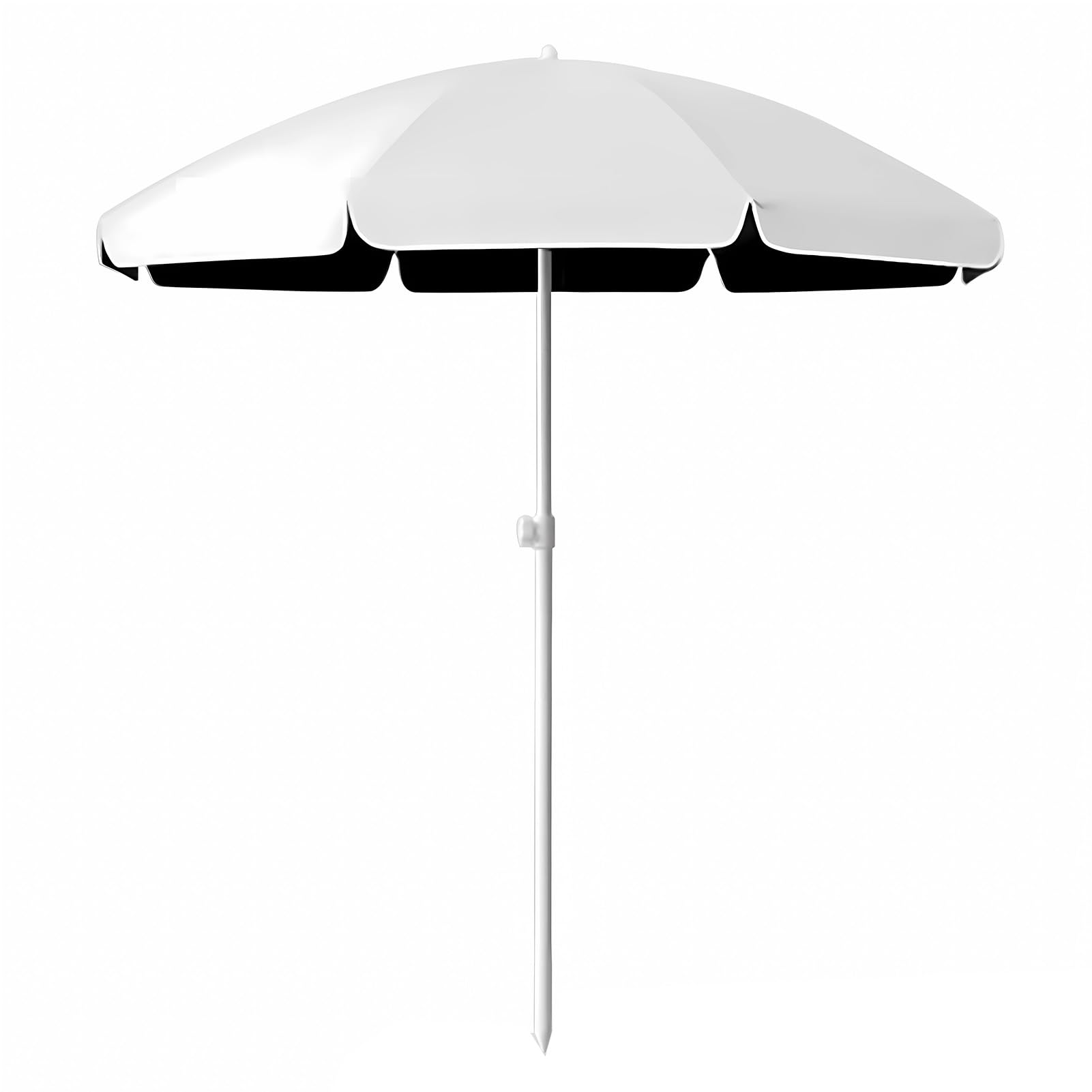 1,6 M Sonnenschirm, UV-Schutz, Durable Terrasse Sonnenschirm, for Garten, Hof, Strand und Pool (Color : White, Size : 1. 6m(5.3ft))