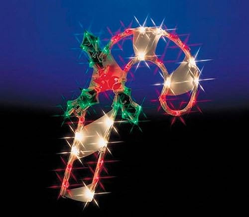 Decoración para ventanas con iluminación navideña