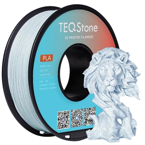 Image of PLA Filament 1.75mm Marble Blue 1KG, Stone-Like Texture, Consistent Diameter + /- 0.03mm, Vacuum Packaging 3D Printer Filament