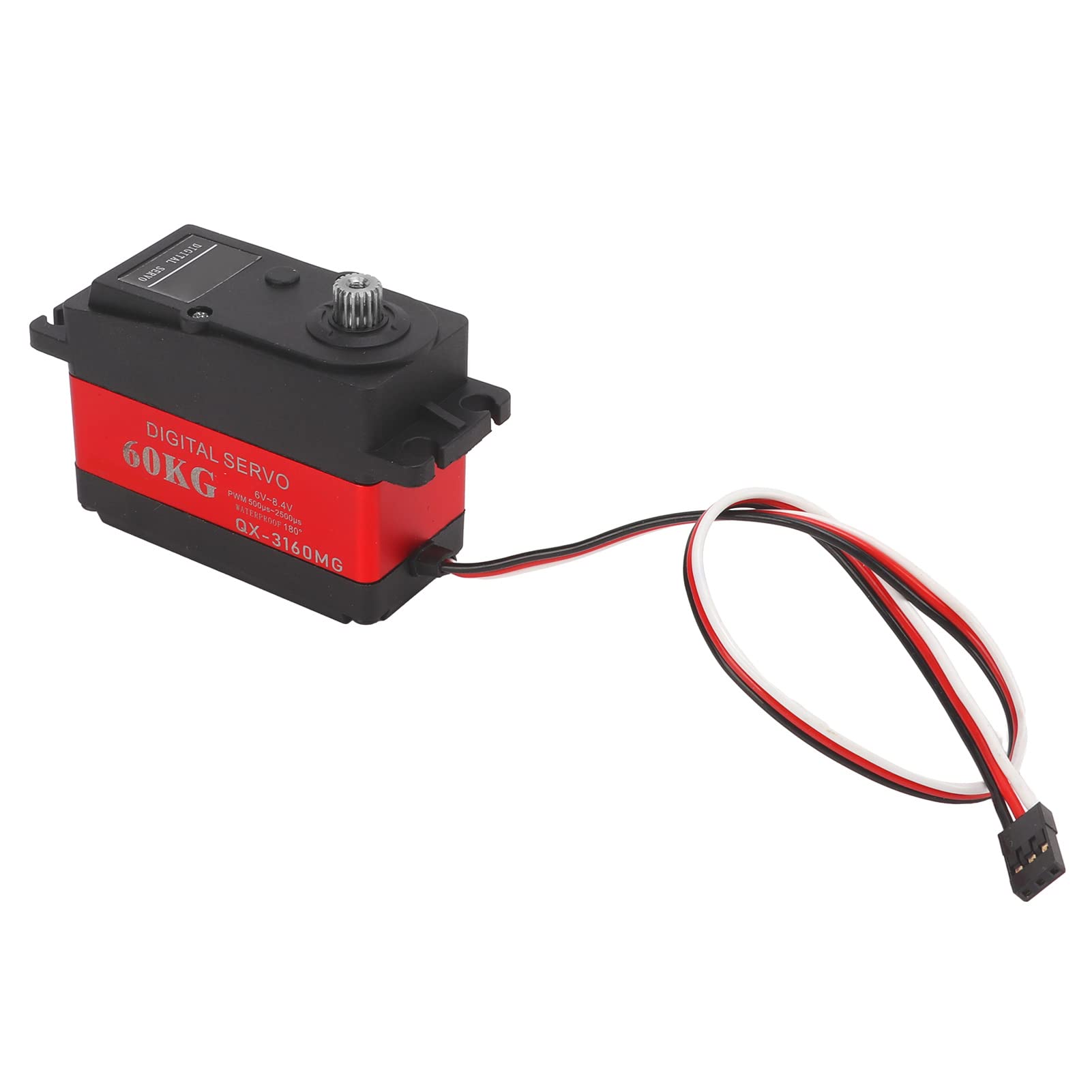 Servo digitale ad alta coppia da 60 kg, servo RC impermeabile ad alta tensione da 8,4 V, ingranaggio completamente in metallo, per auto telecomandate, barche, aeroplani, co