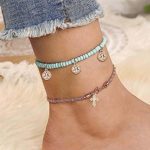 Image of 100Pcs 10Colors Rhinestone Tiny Cross Charms Alloy Crystal Mini Crucifix Pendant Beads for Catholic Jewelry Making Necklace Bracelet Earring Keychain DIY Gift Idea Handmade