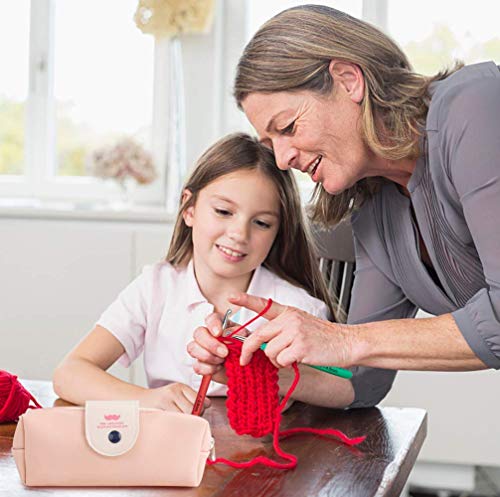 Bulfyss Knitting Crochet Hook Needle Set, 52pcs Ergonomic Sewing Knitting Needle Kit with 16pcs Soft Grip Handles Hooks 0.6mm-6mm, 1 Scissor, 1 Tape Measure, 3 Tapestry for Hand Knitted (Image - 6)