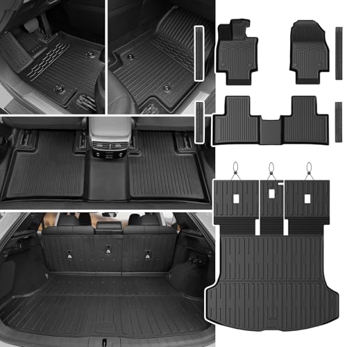 JOULARISE Floor Mats Set for Lexus RX350/RX350h/RX500h 2023 2024 2025 2026 All Weather TPE Floor Liners Backrest Mat Trunk Mat Cargo Liner Door Sill Guards Accessories for RX350/RX350h/RX500h