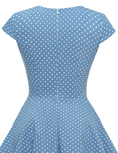 image for Bbonlinedress Vintage Dress for Women Polka Dot 1950s Wedding Guest Su