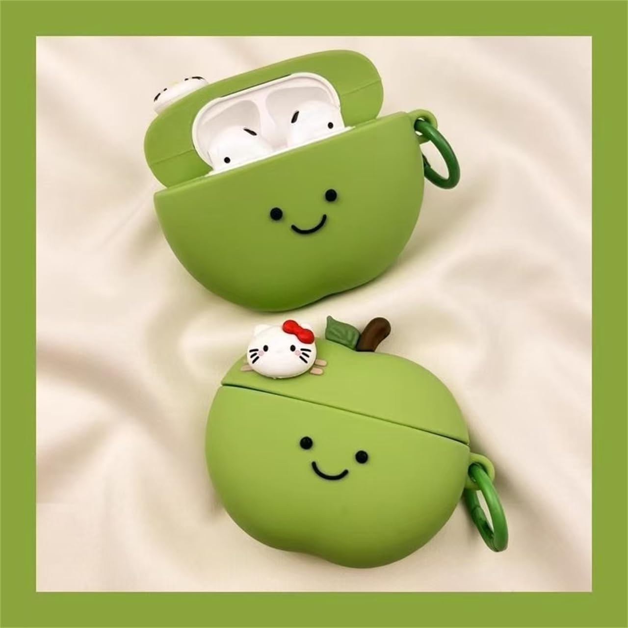 Amazon.co.jp: 青リンゴ イヤホンケース AirPodsケース 対応 AirPods 1