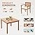 Greesum 5 Piece Patio Dining Set Outdoor Solid Wood Furniture for Yard, Garden, Porch w/Square Tabletop & 4 Chairs, White