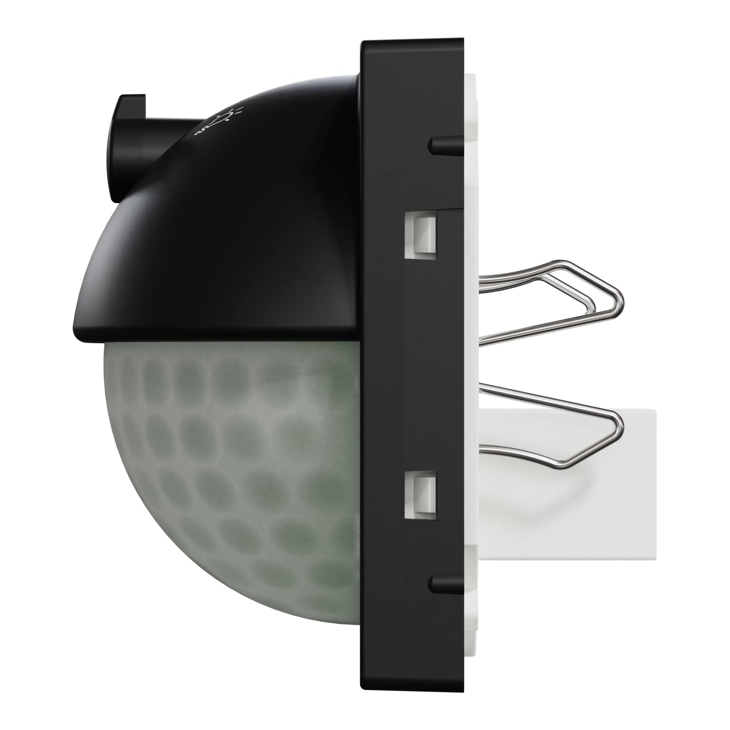 Merten - Módulo de Sensor Argus 180 UP con Interruptor, para Sistema M Detector de Movimiento para Interiores con protección contra Arrastre, 1,1 m, MEG5711-0403, Negro Mate | Con interruptor, detector de movimiento, interior, sistema M, negro mate
