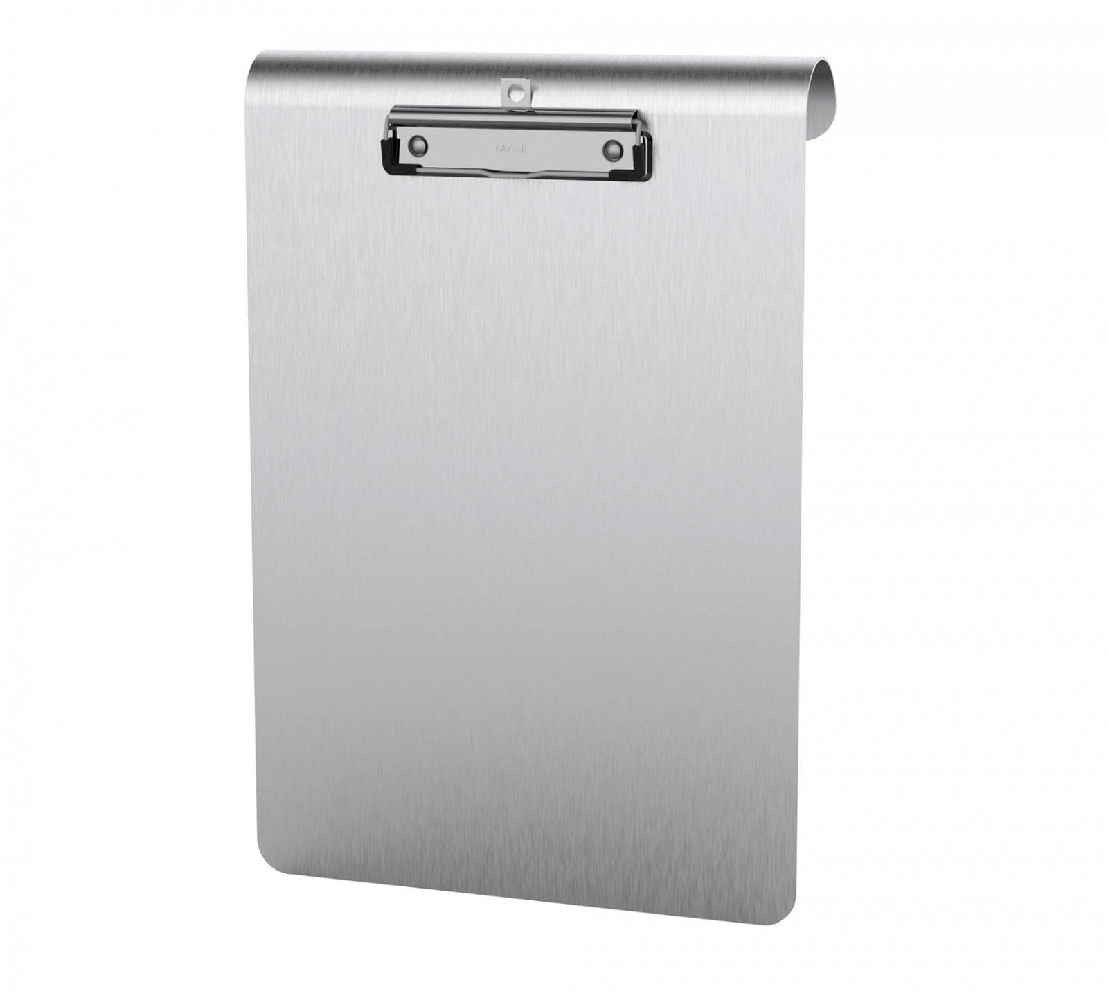 MAUL MAULmedic Porte-Bloc à Suspendre, Plateau d'Écriture Din A4 HAut, Aluminium Anodisé/Acier Inoxydable, Épaisseur de la Plaque 0, 12 cm, largeur de Serrage 0, 8 cm, Argent
