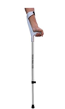 Elbow Crutch Walking Stick Old Person (Grey)