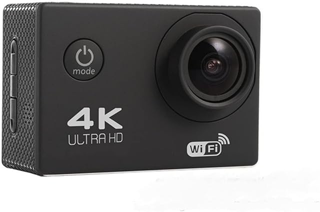 Action Camera Action Camera Ultra HD 4K WiFi 2.0-Inch Screen 170D Underwater 30M Go Waterproof Pro Helmet Video Recording Cameras Sport Cam Stabilization (Size : Only Camera, Color : Nero)