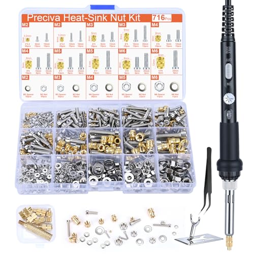 Preciva �˂����݃C���T�[�g�Z�b�g�A716�q�[�g�Z�b�g�C���T�[�g�i�b�g�{���g�AM2 M3 M4 M5 M6�C���T�[�g�`�b�v�t���A60W�͂񂾂��Ăƃz���_�[�A3D�v�����^�[���i�܂��̓v���X�`�b�N���i�p