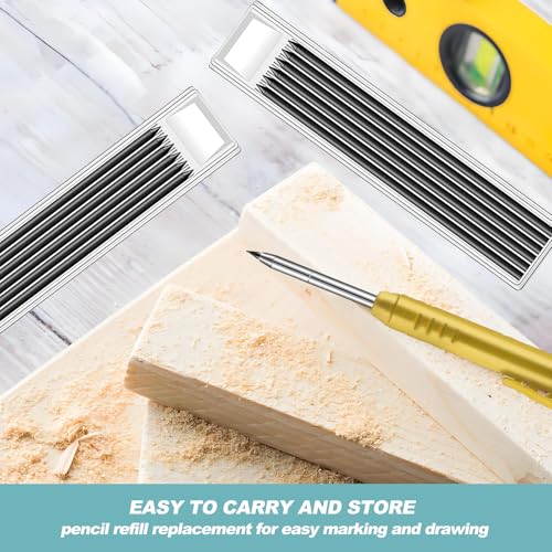 HONQX Bleistiftminen für Zimmermannsbleistift 2.8mm, 30stk Tieflochmarker Minen Bleistiftminen Ersatz für Architekt Zeichnen Skizzen