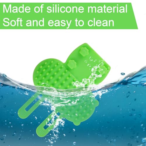 Image of 2pcs Self Cleaning Cat Brush, 2-in-1 Tickling Comb Cat Massage Brush Pet Artifact Adjustable Silicone Kitty Grooming Shedding Brush Cat Corner Scartcher Groomer for Short /Long Hair Cats Dogs (Green)