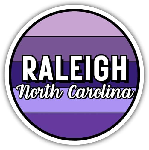 Miniatura 7 de Raleigh North Carolina Travel Sticker, 2.5" Multiple Colors, Laptop Water Bottle Planner Journal, Collectible Places I've Been, Luggage Decal