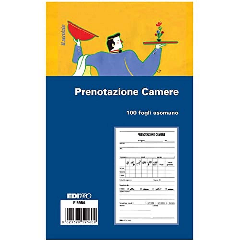 EDIPRO - E5956 - Booking Block Rooms 100 Sheets Hand use f.to 22x9,9