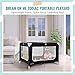 Dream On Me Zodiak Portable Playard in Black, Lightweight, Packable and Easy Setup Baby Playard & Holly 3” Fiber Portable, Greenguard Gold Certified, Waterproof Vinyl Cover, Lightweight