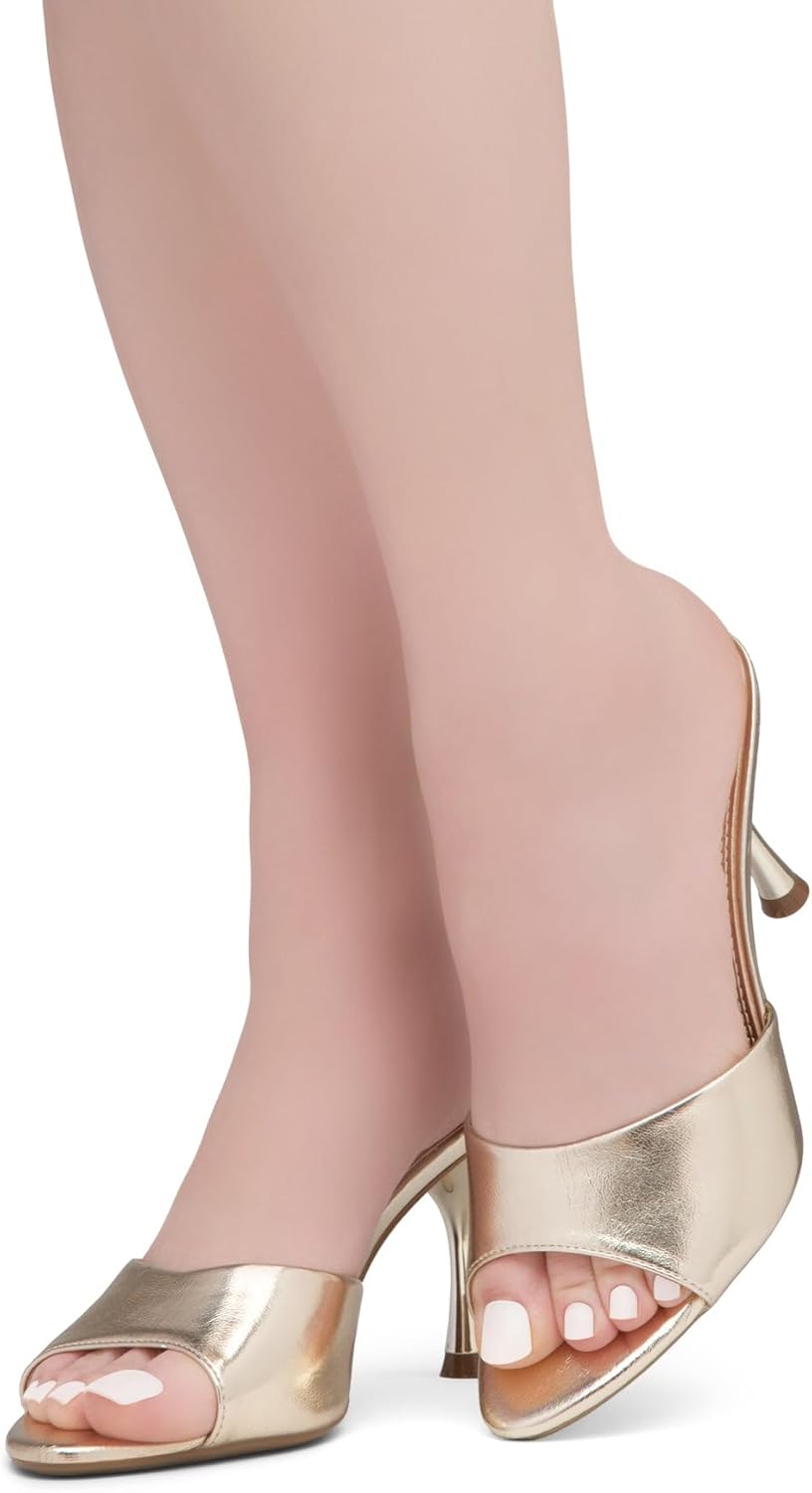 Shoe Land Women’s Mule Heels, Slip-On Pointed Toe Stiletto Heeled Dress Sandals, Backless Pumps for Wedding, Prom & Evening Events, Summer Casual Comfortable Dressy Shoes