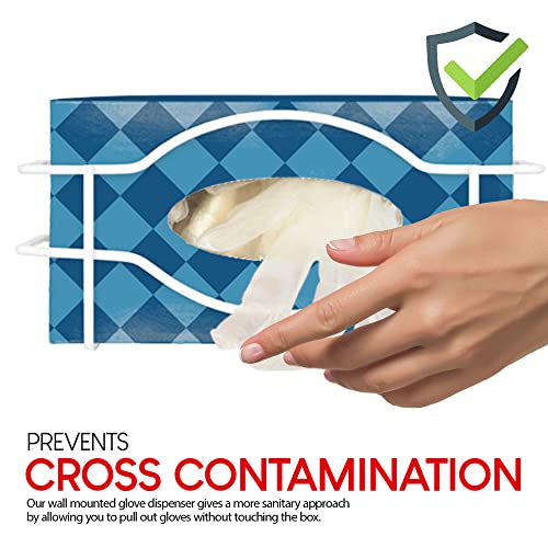 stock your home white metal single gloves dispenser tissue box shelf glove box holder wall mount for kitchen cleaning closet lab exam office