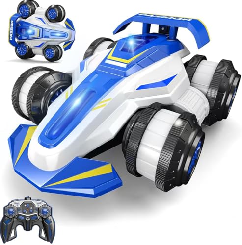 LOOZIX Upgraded Remote Control Car 360&deg; Spins RC Car 2- in-1 Anti-Gravity RC Racer Wheelie Drift...