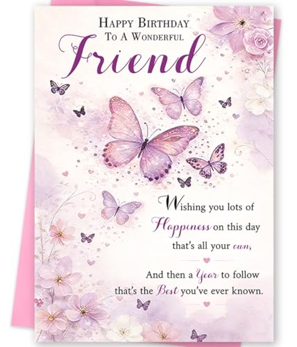 MOROLURU Birthday Card for Friend, Best Friend Birthday Card, Birthday Gifts for Bestfriend,...