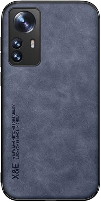 Kepuch Silklike Case for Xiaomi 12 - Cover Bumper Built-in Metal Plate for Xiaomi 12 - Blue