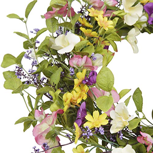 18-Inch-Spring-Summer-Wreath-for-Front-Door-Artificial-Floral-Door-Wreath-with-Vibrant-Silk-Flowers-and-Green-Leaves-for-Home-Farmhouse-Holiday-Decor 18 Inch Spring Summer Wreath for Front Door Artificial Floral Door Wreath with Vibrant Silk Flowers and Green Leaves for Home Farmhouse Holiday Decor
