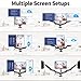 MOUNTUP Triple Monitor Mount, Triple Monitor Desk Mount for Max 27 inch Computer Screens, 3 Monitors Stand for Desk, Monitors Arm with Swivel, Tilt, Rotation, Each Arm Holds 4.4-19.8 lbs