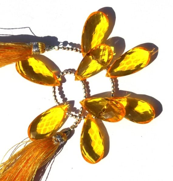 Citrine Quartz pour pendentif collier pierre briolette poire facettée 24x12mm