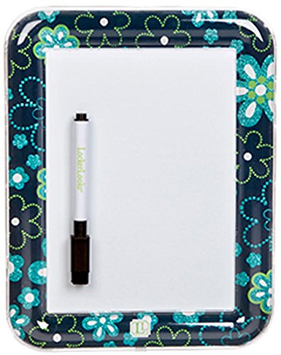 LockerLookz Locker Dry Erase Board - Aqua Flowers- 1 Piece