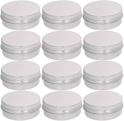 Miniatura 10 de Othmro 6 latas redondas de metal de 2.7 onzas con tapa de rosca, latas negras de 2.677 x 1.378 in (profundidad x altura) para ungüentos, especias,