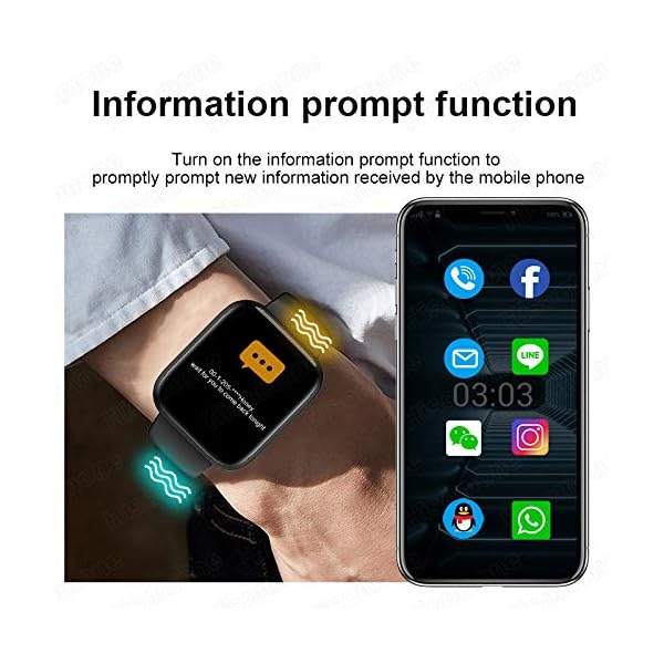Nanphn Smart Watch for Android iOS Phones Compatible iPhone Samsung, 1.75'' Sport Smartwatch Fitness Activity Tracker Watch with Call/SMS/Heart Rate/Pedometer for Men Women Kids (Black)