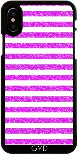 Custodia per Iphone X - Strisce Rosa by Karsten