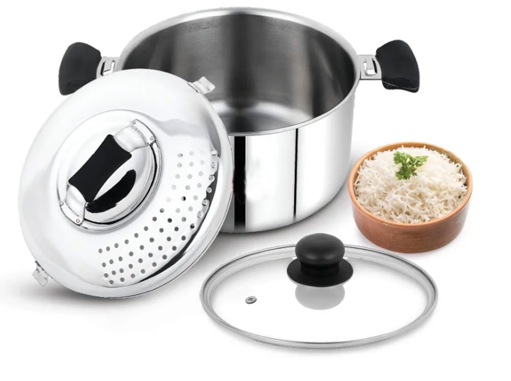 Casserole en acier inoxydable triply pour en finir avec la vaisselle superflue sur induction