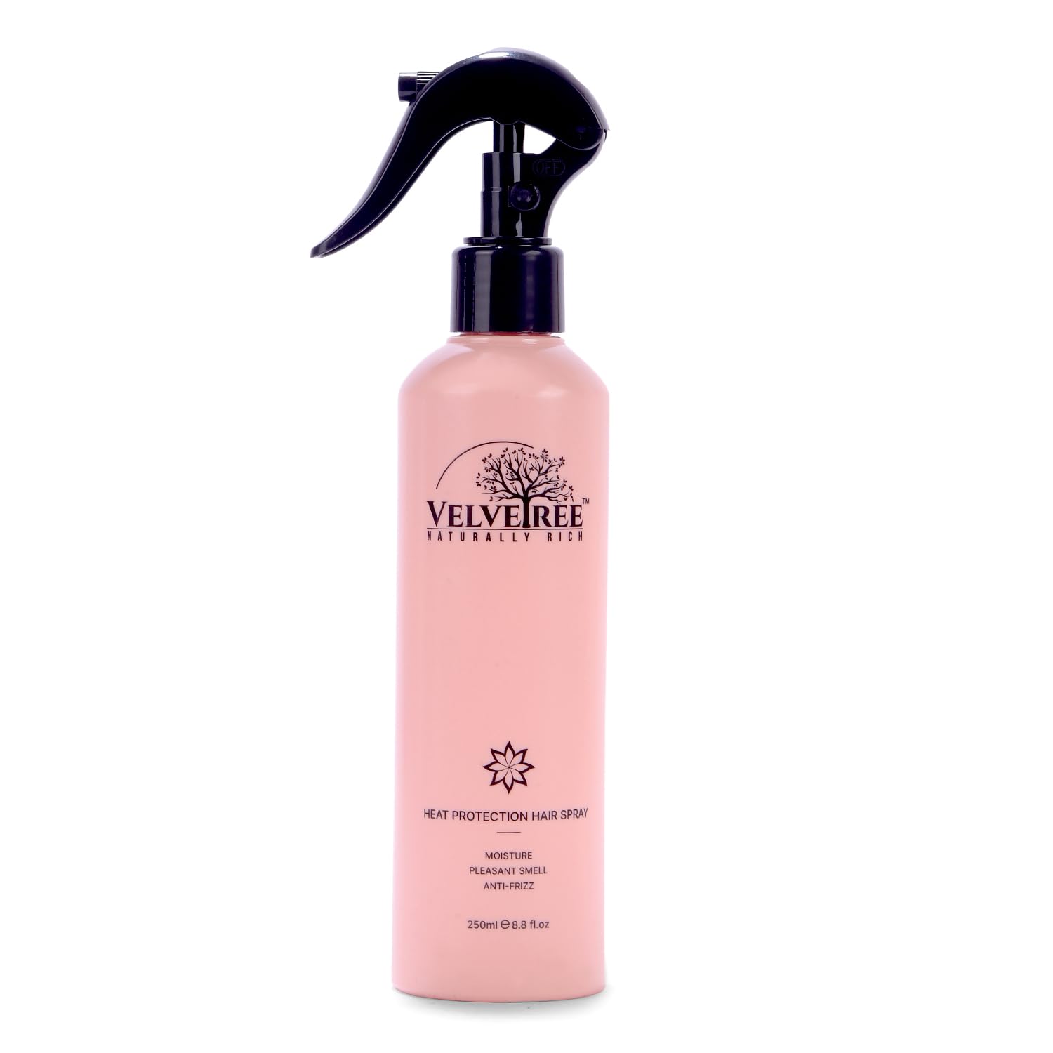 Velvetree Professional Hair Heat Protection Spray with Rice Amino Acid and Baobab Extract, Anti-Frizz Pre & Post Styling, 200 ml-image-2