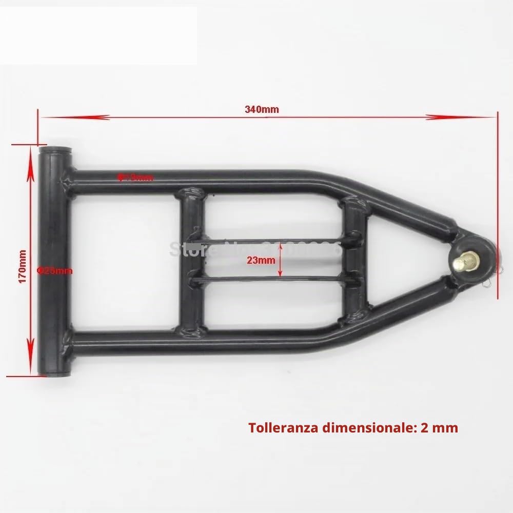 Braccio oscillante sospensione anteriore superiore inferiore braccio A 1 set 340mm compatibile con 50cc 90cc 110cc 125cc ATV 4 ruote Quad Buggy Go Kart
