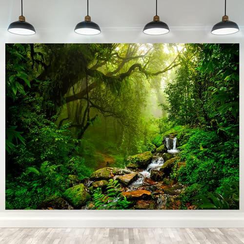 Fondo fotográfico selva tropical 10x8 ft miniatura 2