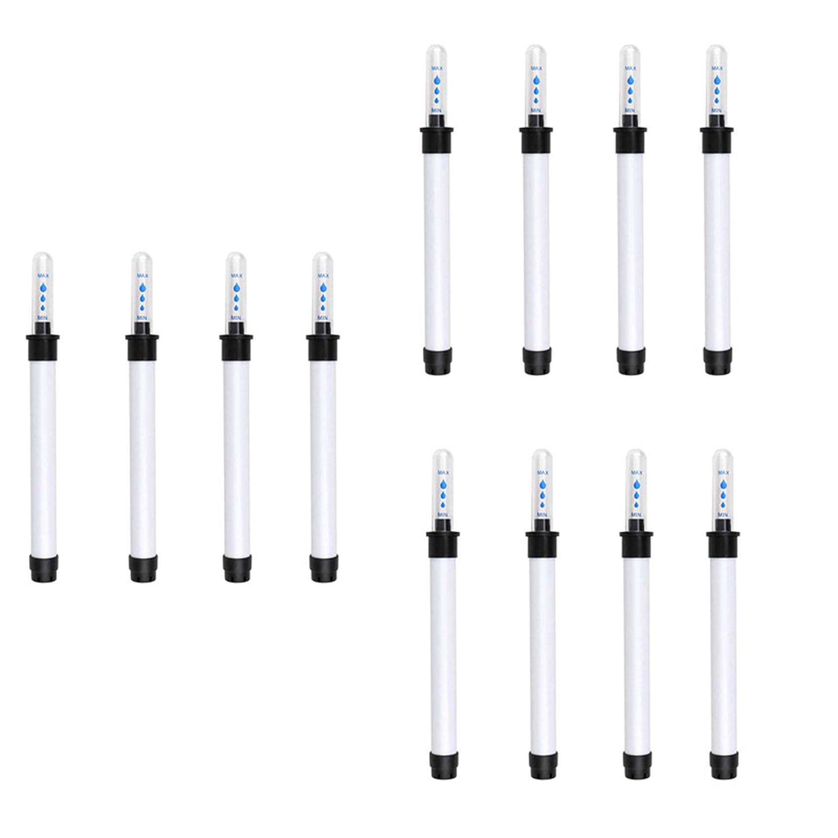 Jnchdghwa White & Black 12 Pieces Flower Pots For The Water Level Indicator Of Indoor Plants, Very Suitable For Hobby