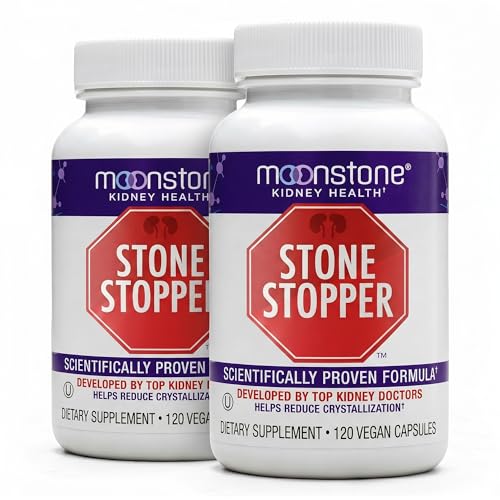 Image of Stone Stopper Capsules, Kidney Stone Prevention, Calcium Oxalate Protector, Alkali Citrate Support Supplement, Developed by Urologists to Support Kidney Health, 60 Day Supply (240 Count)