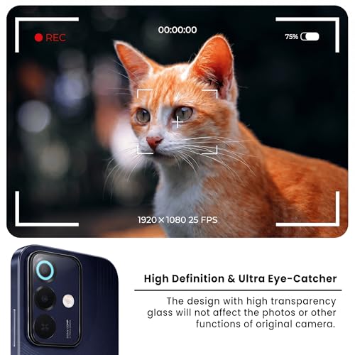 Image of FIRST MART Black Camera Ring Guard Protector for Realme 15X | Tempered Glass with Metal Alloy Rings, HD Clear, Scratch Resistant, Case-Friendly | Pack of 1