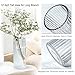 GeLive 12 inch Tall Ribbed Clear Glass Vase, Cylinder Fluted Flower Vase for Centerpiece Long Stem Branch Artificial Fresh Plant Home Indoor Decoration