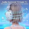 FIFINE Cuffie Gaming con Microfono, Cuffie Over-Ear con Cavo, Cuffie USB per PC PS4 PS5 Xbox Switch, Cuffie RGB con Audio Surround 7.1 e Cuscinetti Auricolari