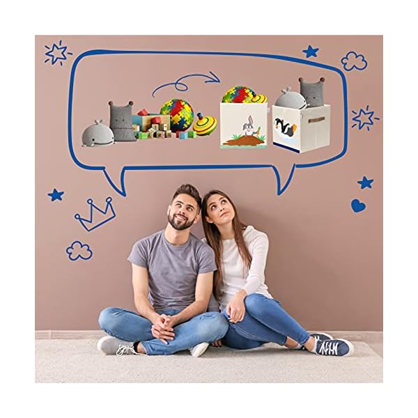 KNECKES Premium Aufbewahrungsbox Kallax Kinder - 8 Motive (33x33x33cm) | Größe passend als Kallax Boxen Kinderzimmer… – Bild 7