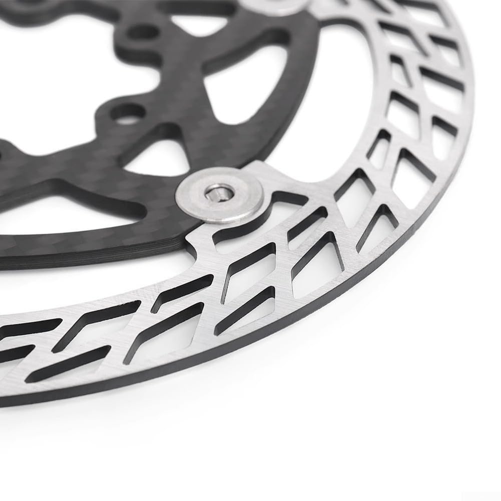 Freno de disco de fibra de carbono para bicicleta de 140 mm, 160 mm, 180 mm, disco de freno flotante de acero inoxidable para bicicleta de carretera de montaña, montaje ultraligero de 6