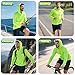 ProtectX 2-Pack Men High Visibility Lightweight Long Sleeve Hoodie, UPF 50+ Sun Protection T Shirts, SPF Outdoor UV Shirt, Neon Green - Large