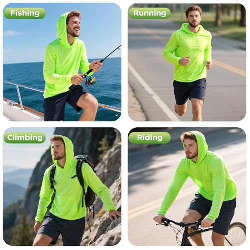 ProtectX High Visibility Sun Protection Lightweight Long Sleeve Hoodie, UPF 50+ Quick-Dry, SPF UV Shirt, Active Wear4