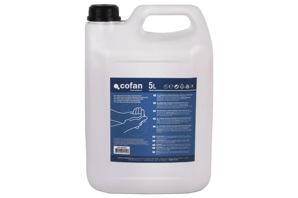 Cofan Gel lavamanos perfumado con protección 5 L | Perfumado en formato industrial | Indicado para actividades profesionales que exigen una buena higiene